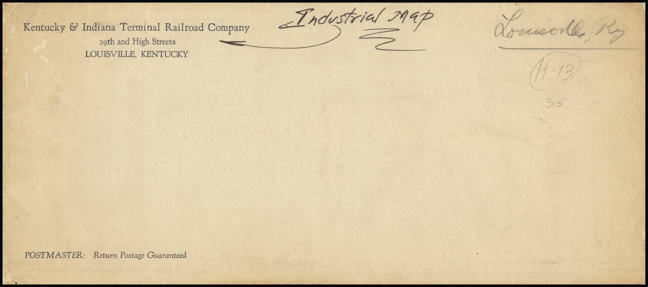Industrial Map of the Kentucky & Indiana Terminal Railroad Company, Louisville