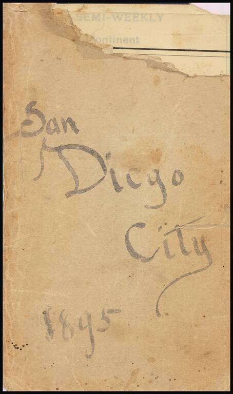 Map of San Diego City, Cal.  Showing Portion of City South of River and West of 32nd St. . . . . 1895