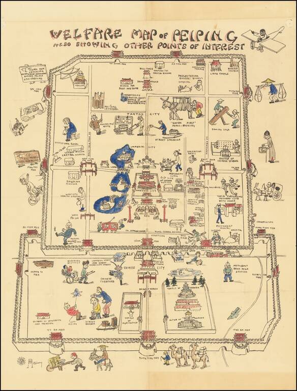 Welfare Map of Peiping Also Showing Other Points of Interest
