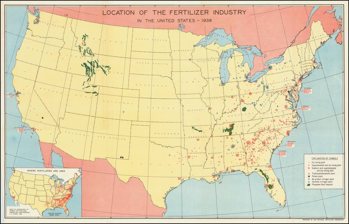 Location of the the Fertilizer Industry in the United States - 1938