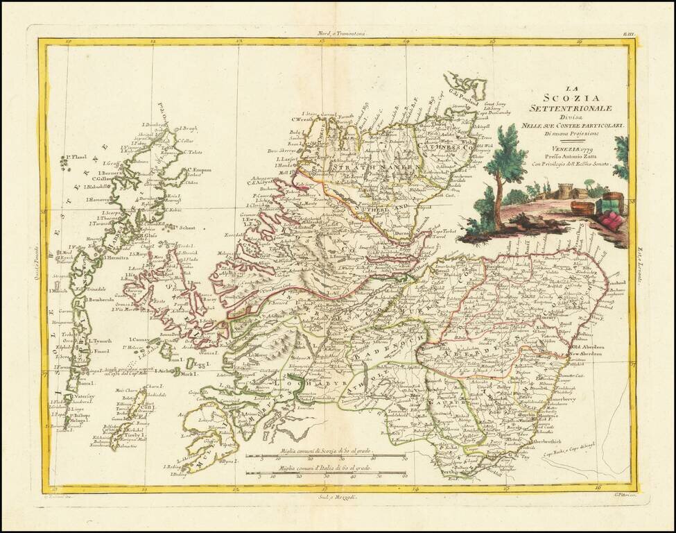 La Scozia Settentrionale Divisa Nelle sue Contee Particolari Di nuova Projezione . . 1779