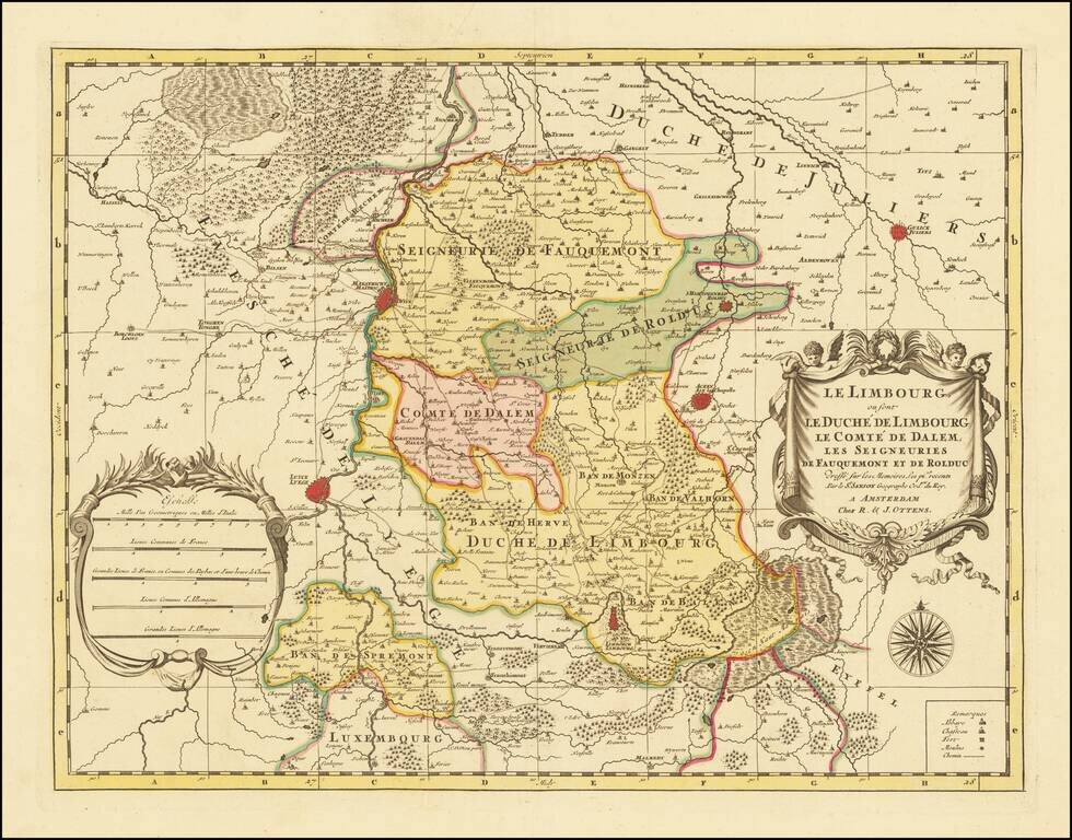 Le Limbourg ou font Le Duche de Limbourg le comte de Dalem; Les Seigneuries de Fauquemont et de Rolduc . . .
