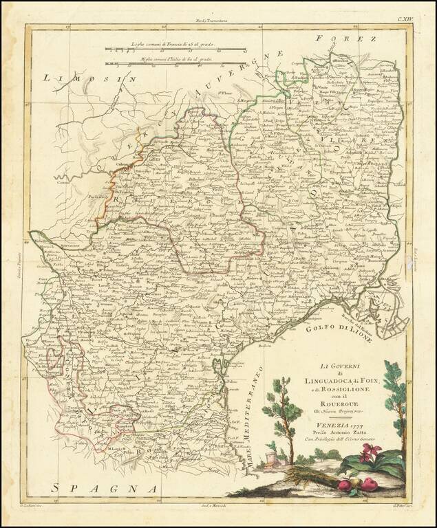 Li Governi di Linguadoca, di Foix, e di Rossignlione con il Rouergue Di Nuova Projezione . . . 1777