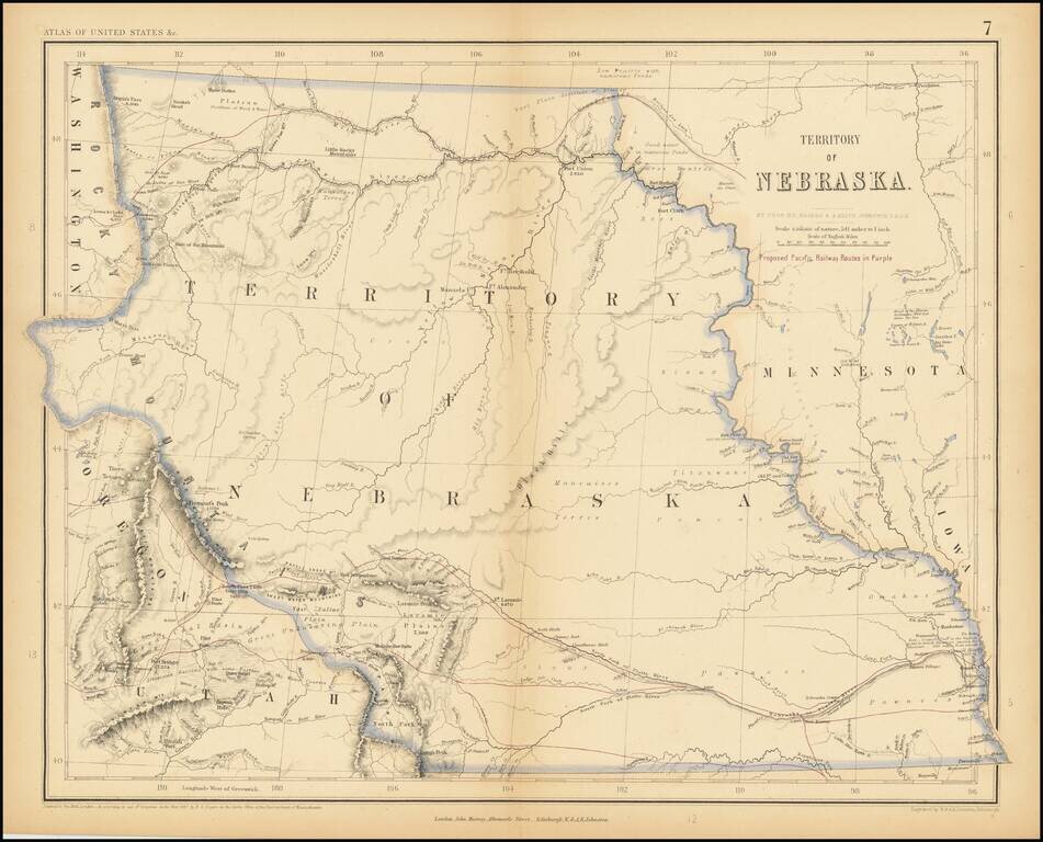 Territory of Nebraska [includes parts of Montana, Wyoming, Colorado and Dakota]