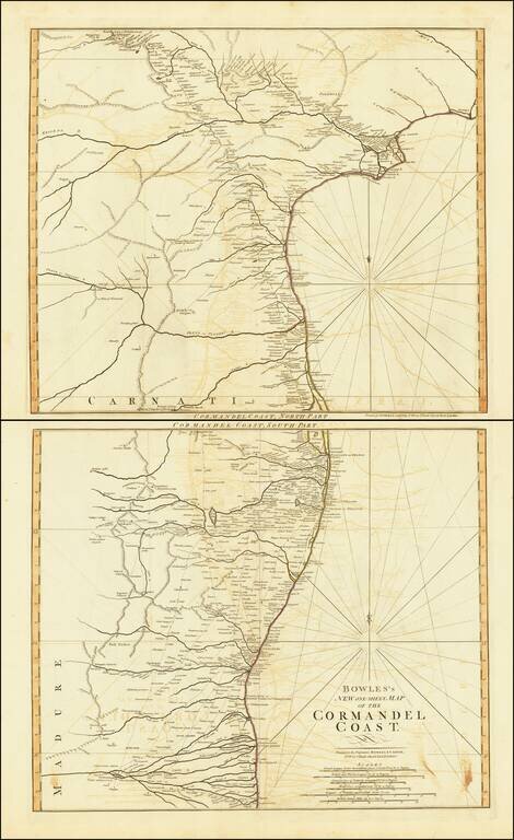 Bowles's New One-Sheet Map of the Coromandel Coast