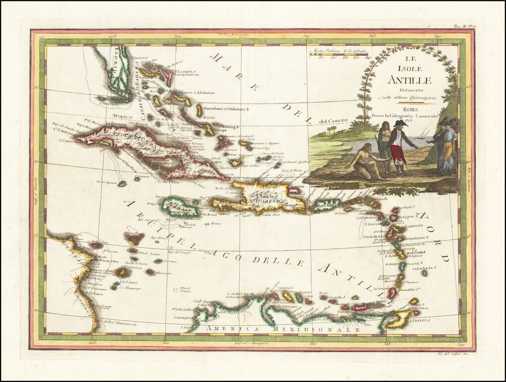 Le Isole Antille Delineate sulle ultime Osservazioni . . .  1798