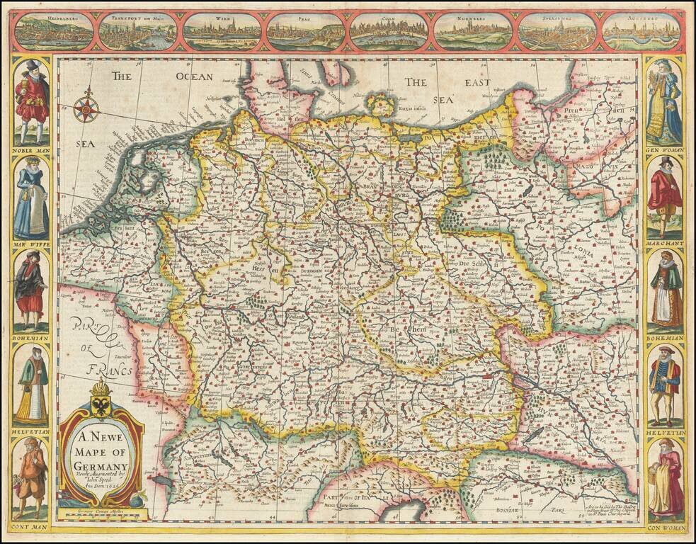 A Newe Mape of Germany Newly Augmented by Iohn Speed Ano Dom: 1626