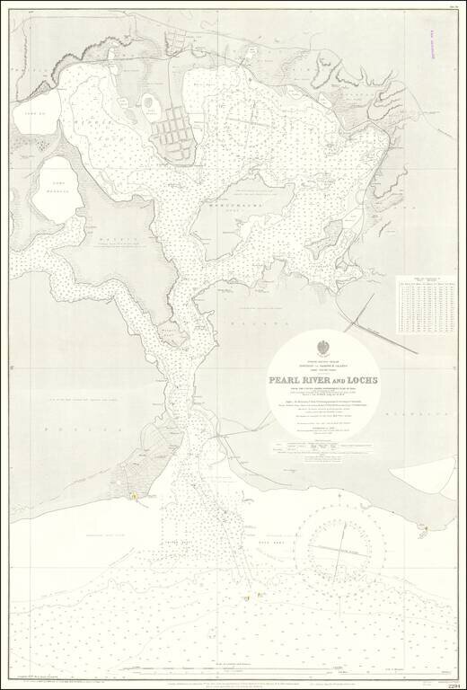 [Pearl Harbor]  Pearl River and Lochs From The United States Government Plan of 1899 . . .