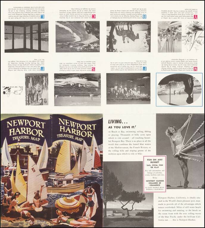 Map of Newport Harbor Orange County California