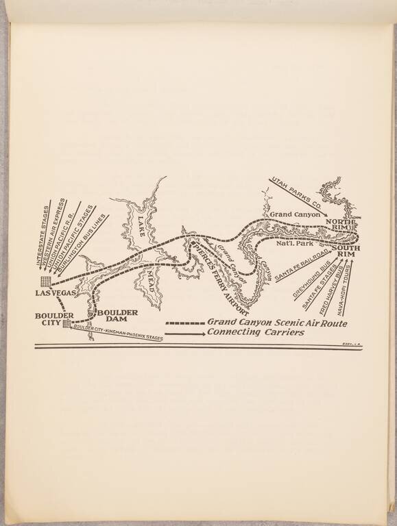 Grand Canyon -Boulder Dam Tours Inc.  Complete Transportation Service Via Airplane -- Boat --- Automobile ~ Grand Canyon -- Lake Mead -- Boulder Dam  /  Grand Canyon - Boulder Dam Tours Inc.  Agents Tour and Tariff Manual
