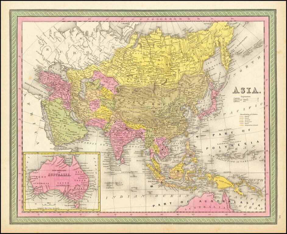 Asia [with large inset of Australia]