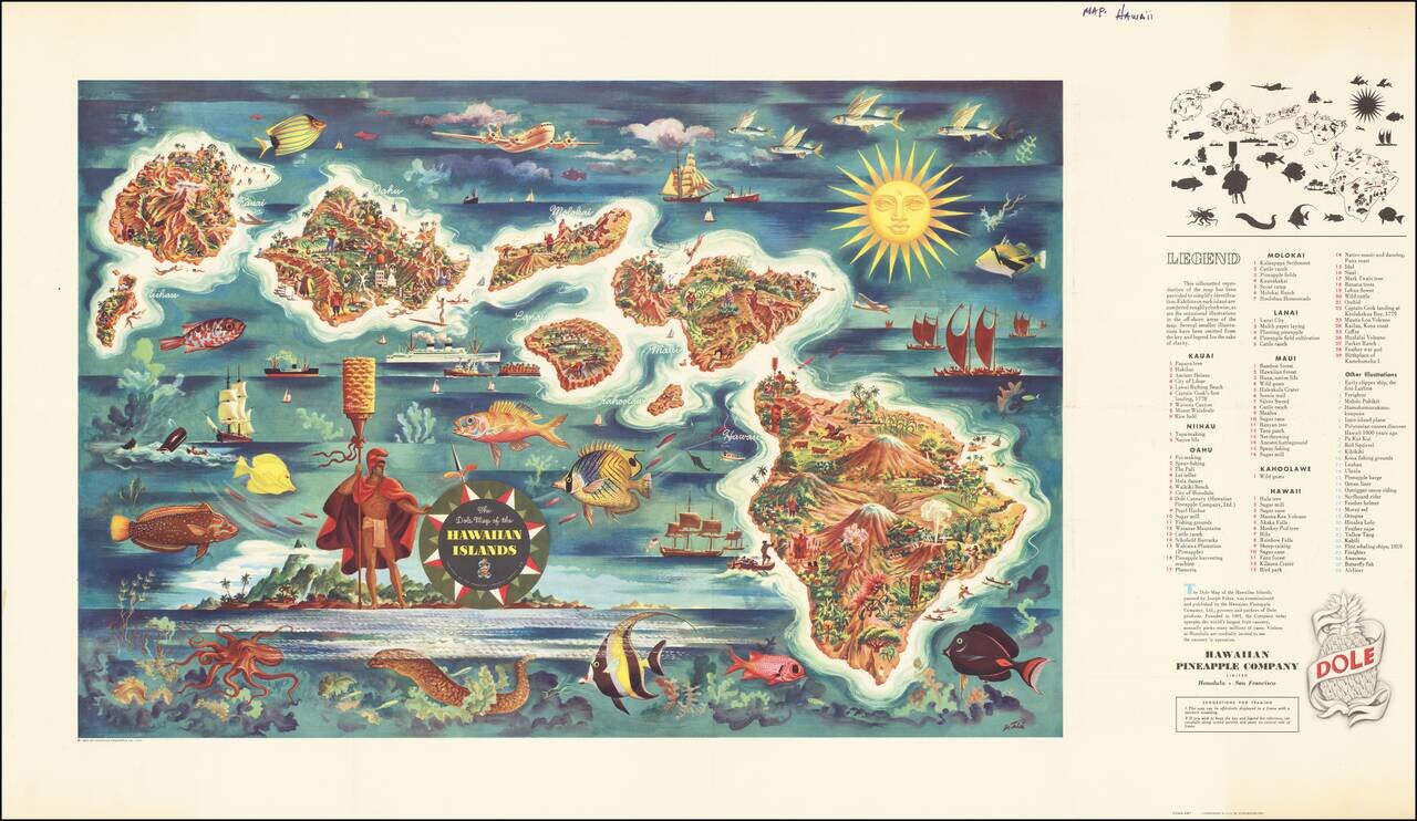 The Dole Map of the Hawaiian Islands