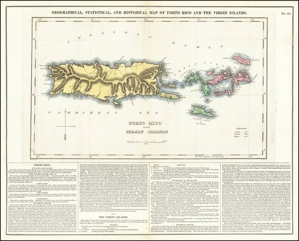 Geographical, Statistical and Historical Map of Porto Rico and the Virgin Islands