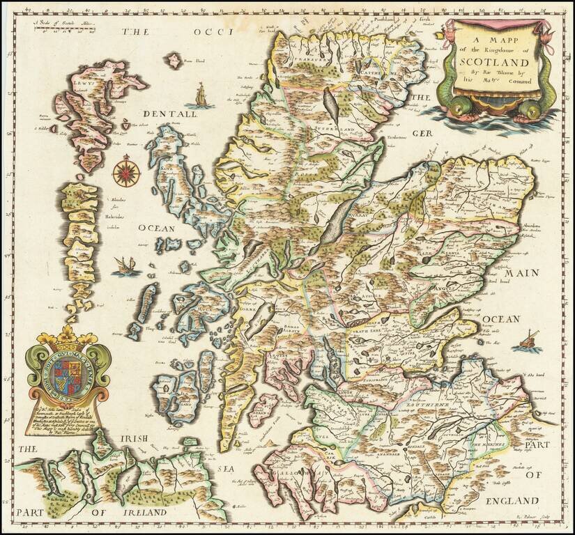 A Mapp of the Kingdome of Scotland by Ric Blome by his Matys. Command