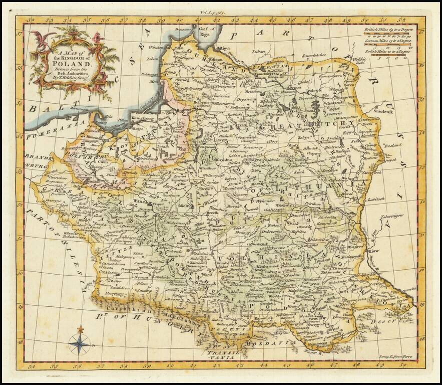 A Map of the Kingdom of Poland. Drawn from the Best Authorities . . .