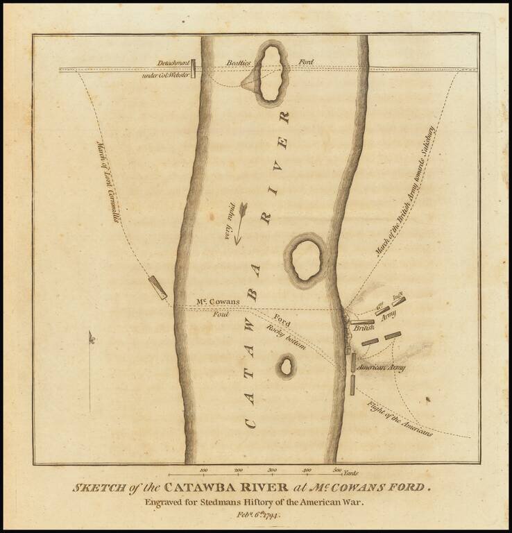 Sketch of the Catawba River at McCowan's Ford  (Cowan's Ford, North Carolina)