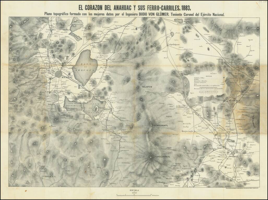 El Corazon del Anahuac y sus Ferro-Carriles. 1883.