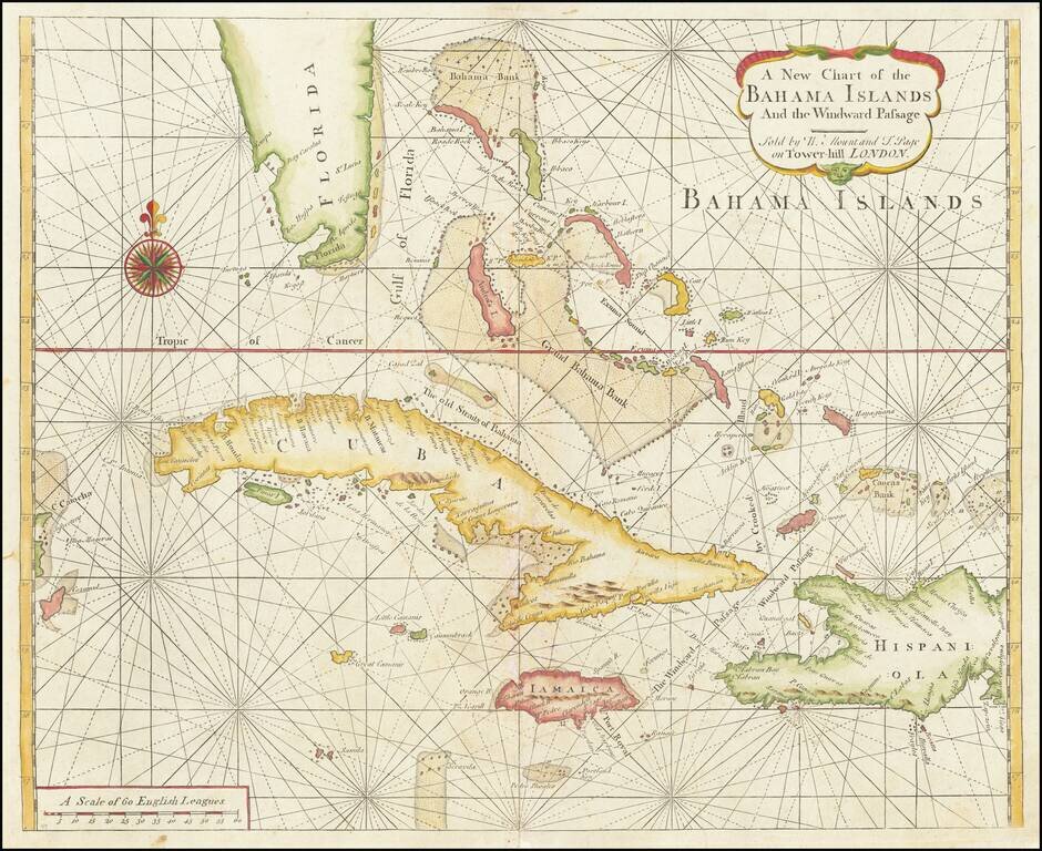 A New Chart of the Bahama Islands And the Windward Passage . . .
