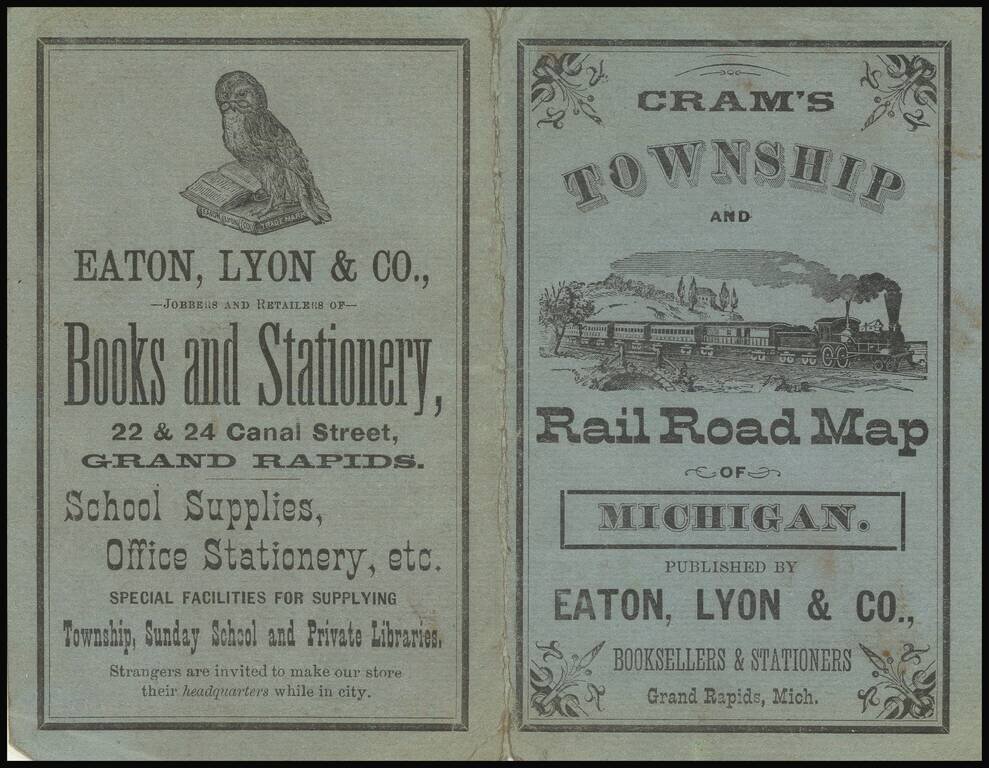 Cram's Rail Road & Township Map of Michigan. Published By Geo. F. Cram Proprietor of the Western Map Depot… 1879