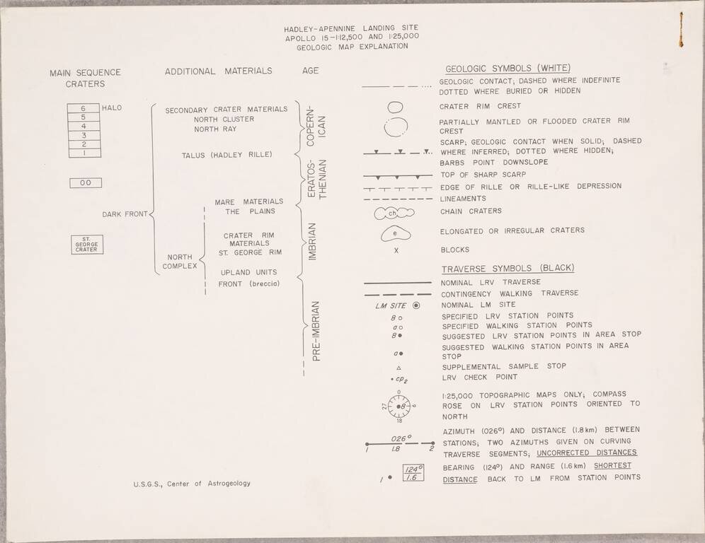 (Apollo 15 EVA Atlas) Hadley-Apennine Landing Site Apollo 15 - 1:12,500 and 1:25,000