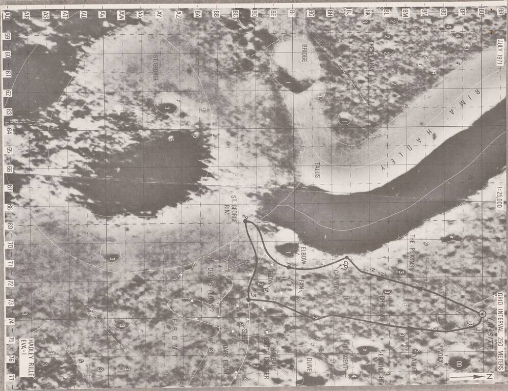 (Apollo 15 EVA Atlas) Hadley-Apennine Landing Site Apollo 15 - 1:12,500 and 1:25,000