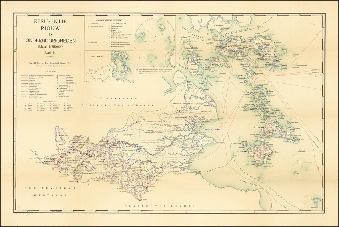 Residentie Riouw en Onderhoorigheden . . . Bewerkt door het Encylopaedisch Bureau 1922