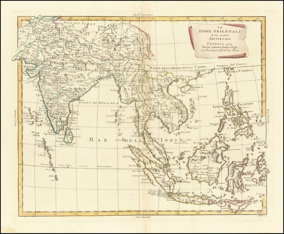 Le Indie Orientali E Il Loro Arcipelago . . . 1784  (shows the Philippines)