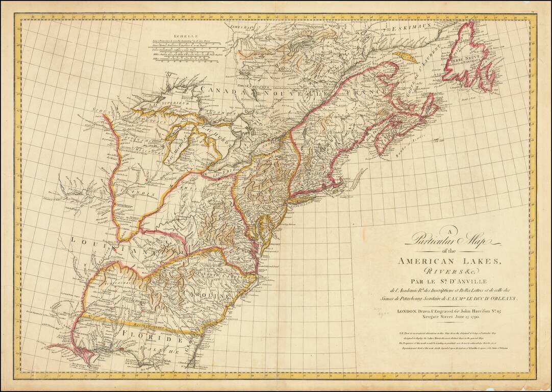 A Particular Map of the American Lakes, Rivers &c