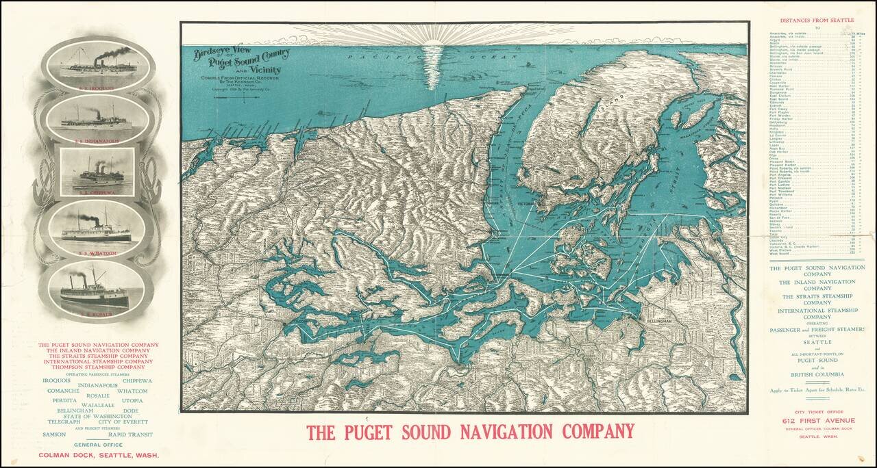 Birdseye View of Puget Sound Country and Vicinity