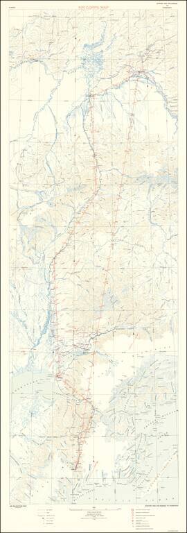 Air Corps Map -- Seward and Anchorage to Fairbanks