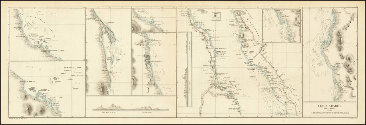 Sinus Arabici Pars Media secundum Agatharchidem, Arthemidorum, Plinium, Ptolomaeum.
