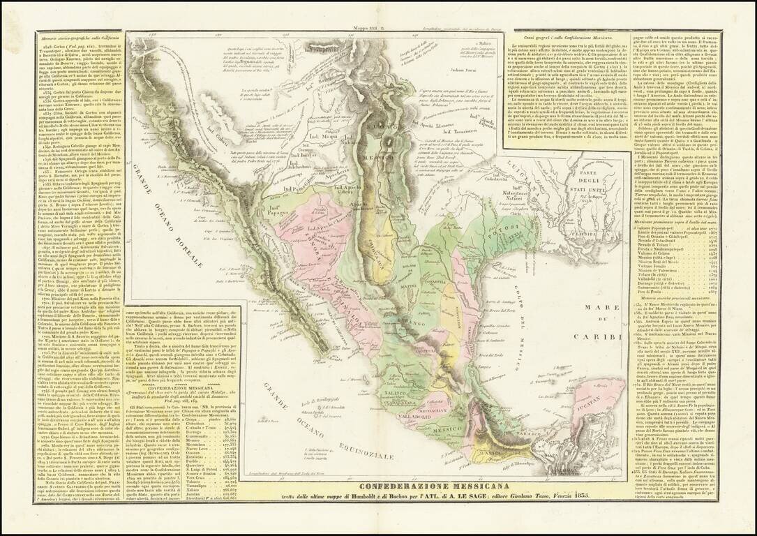 Confederazione Messicana tratta dalle ultime mappa di Huboldt . . . 1835