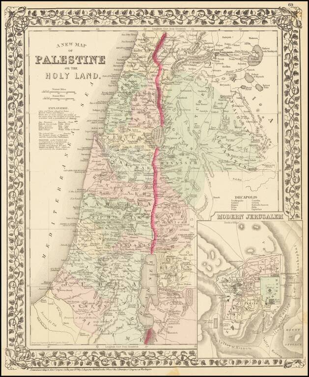 A New Map of Palestine or the Holy Land