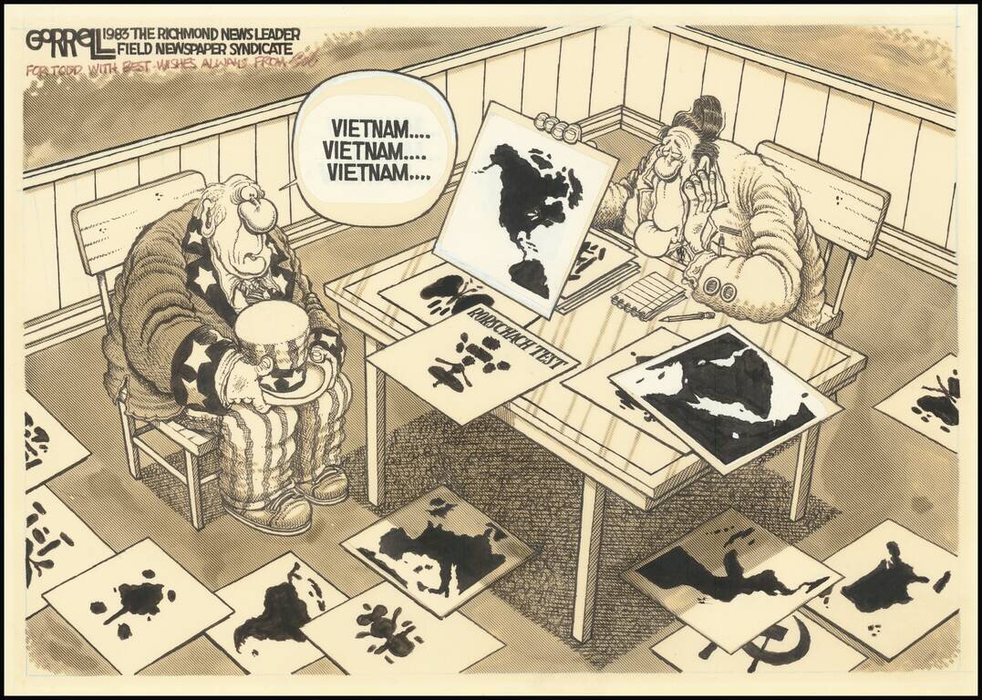 [Signed Political Satire Artwork]  Vietnam ... Vietnam ... Vietnam ...