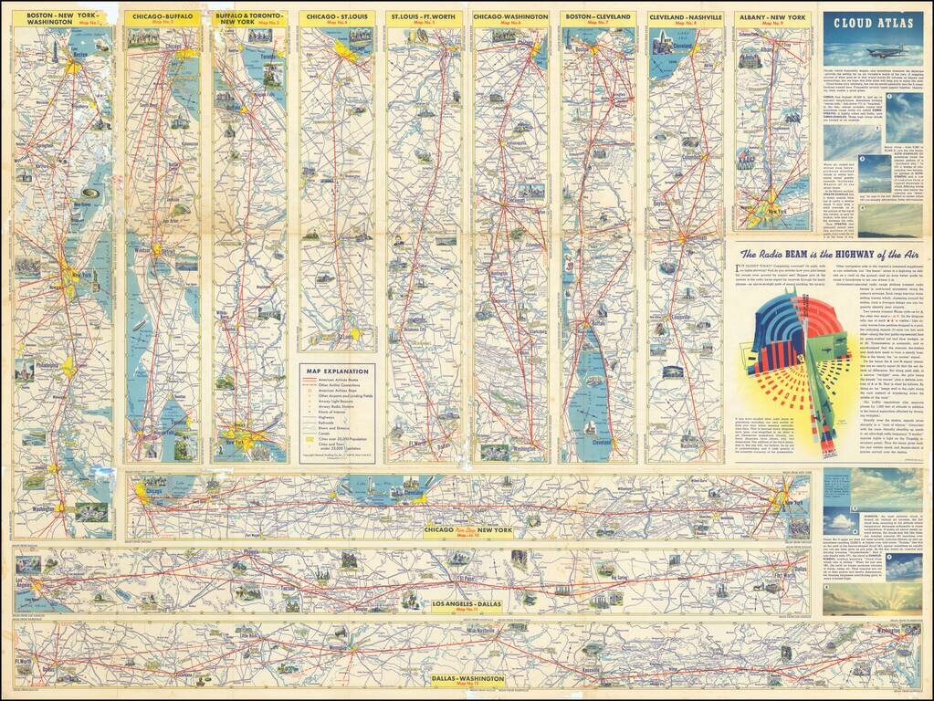 American Airlines System Map  -- Route of the Flagships
