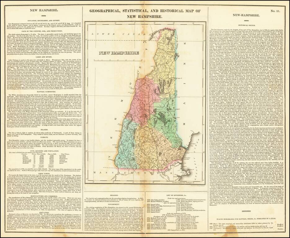 Geographical, Historical and Statistical Map of New Hampshire