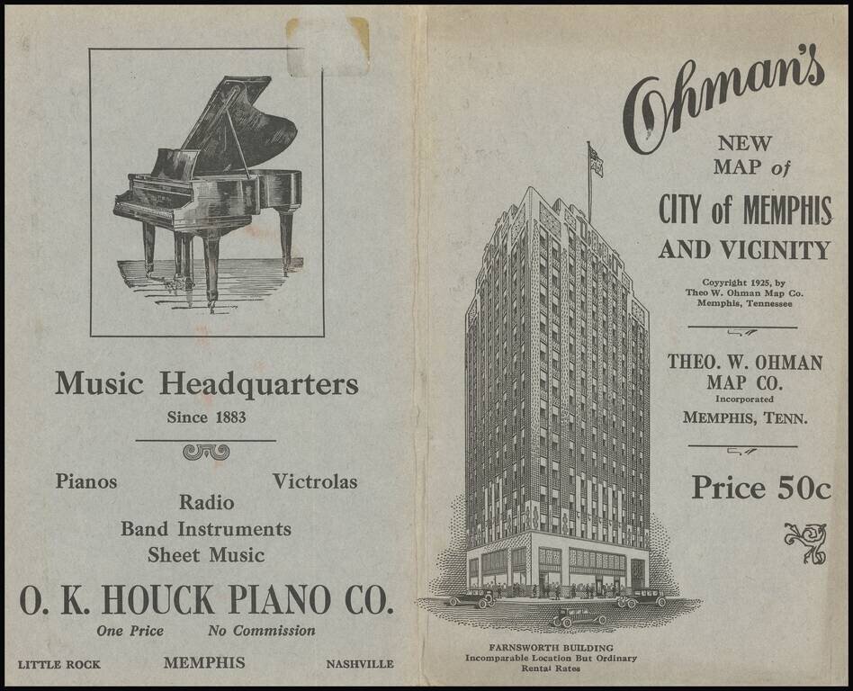 Map of the City of Memphis and Vicinity . . . 1925