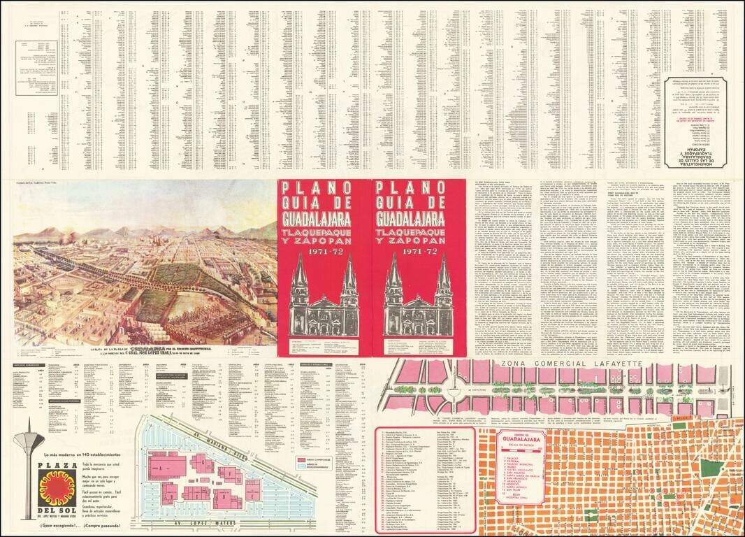 Plano Guia de Guadalajara Tlaquepaque y Zapopan (1971-1972)