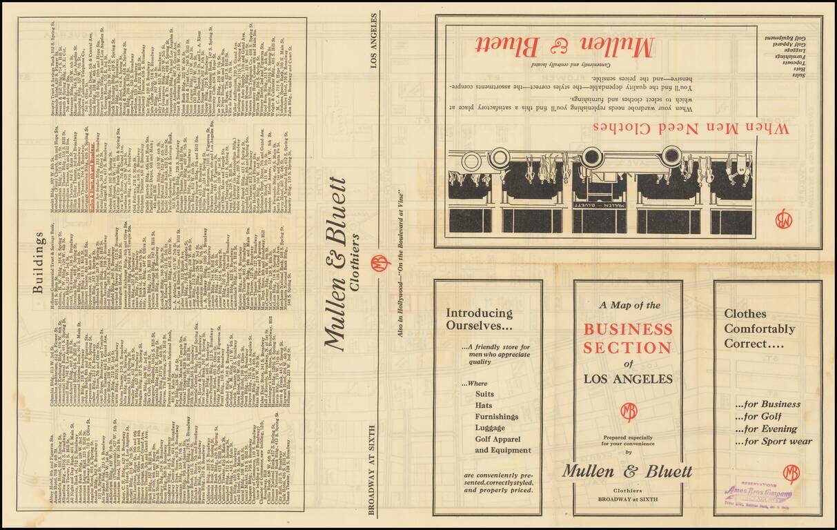 A Map of the Business Section of Los Angeles