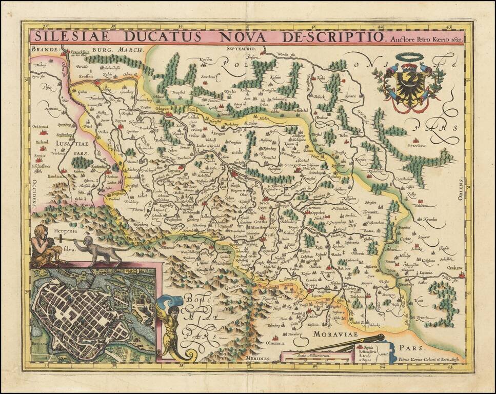 Silesiae Ducatus Nova De-scriptio. Auctore Petro Kaerio 1621.