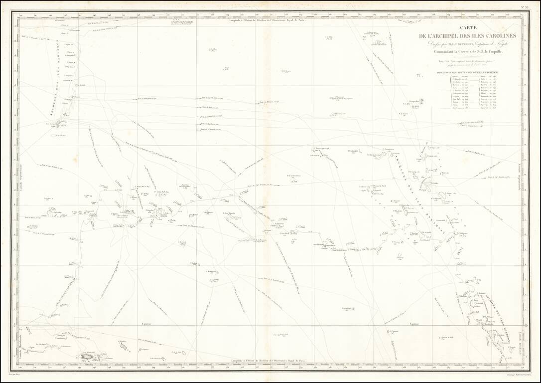 [Micronesia-  Marianas -  Marshall Islands - Gilbert Islands] Carte de l'Archipel des Iles Carolines