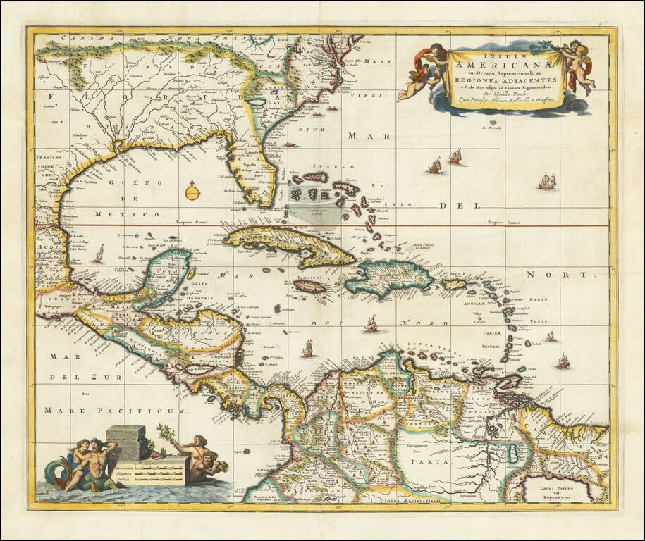 Insulae Americanae in Oceano Septentrionali ac Regiones Adiacentes, a C. de May usque ad Lineam Aequinoctialem . . .