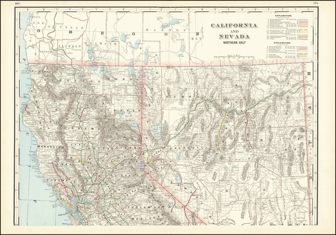 [California & Nevada]  California and Nevada Northern Half / California and Nevada Southern Half
