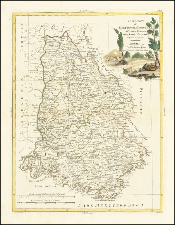 Li Governi del Delfinato e di Provenza La Contea Venaissin ed il Principto. D'Orange Di Nuova Projezione . . . 1777