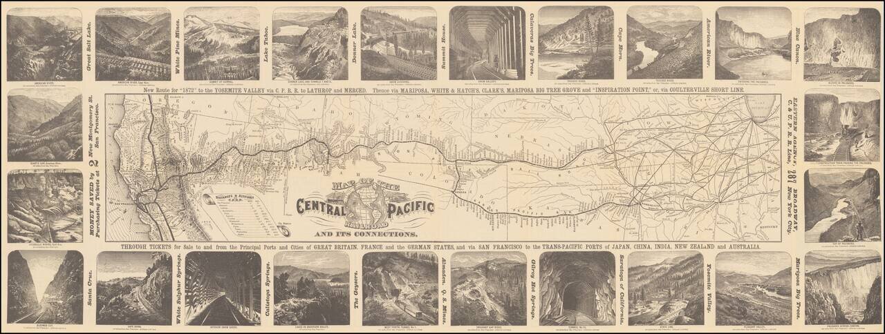 Map of the Central Pacific Railroad and its Connections