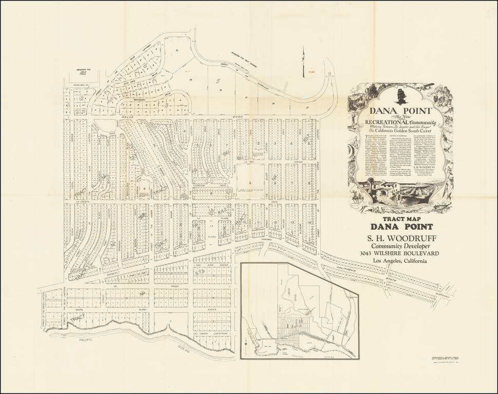 Tract Map Dana Point  S.H. Woodruff Community Developer