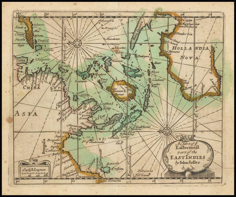 A Chart of ye Eastermost part of the East Indies by Iohn Seller