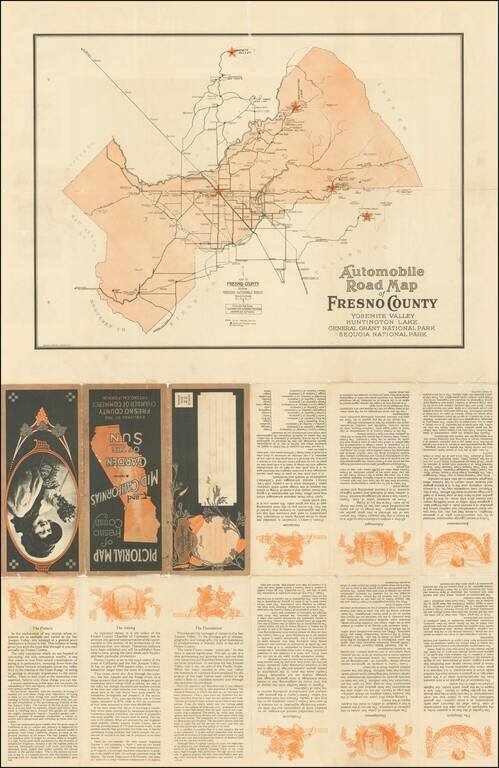 Pictorial Map of Fresno County and Mid-California's Garden of the Sun
