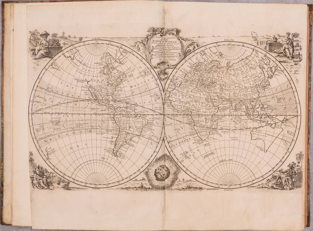A Complete Atlas Or Distinct View of the Known World; Exhibited in Sixty-Eight Maps... In Which The Latitude and Longitude of the Principal Places in different Countries are laid down, according to the Latest Discoveries.