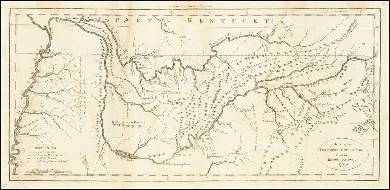 a Map of the Tennassee Government from the latest Surveys 1799